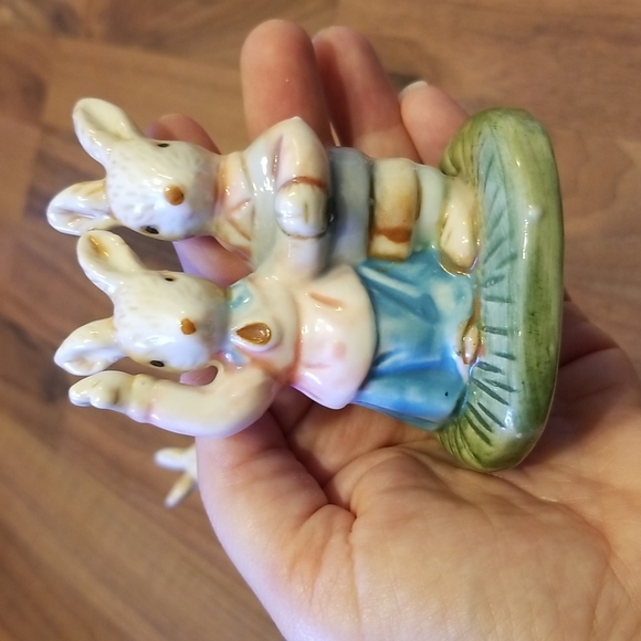 Easter Bunny & Egg Decor Bundle Porcelain Figurines & Candles - Picture 4 of 12